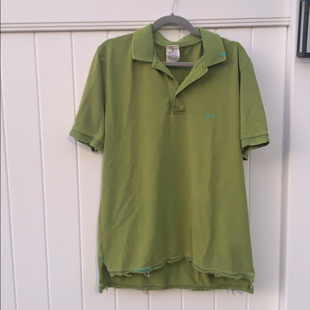 Mens Distressed Polo